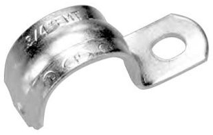 Sangles en acier zingué pour conduit RIGID, 2 po, 1 trou - paquet de 10