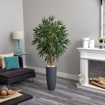 78'' Faux Bamboo Tree in Ceramic Planter