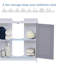 Armoire de rangement à piédestal Kleankin, armoire de meuble-lavabo, armoire de salle de bain sous évier avec découpe en U et tablette