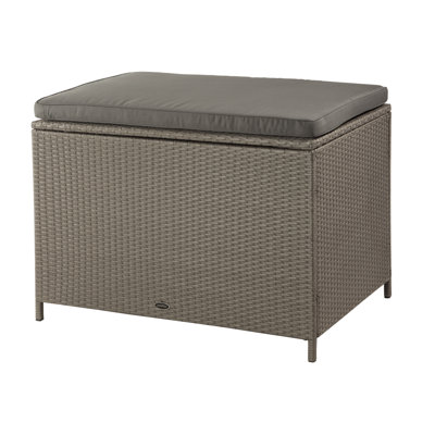 PatioFlare 35'' W 80 Gallons Wicker Deck Box in Warm Gray