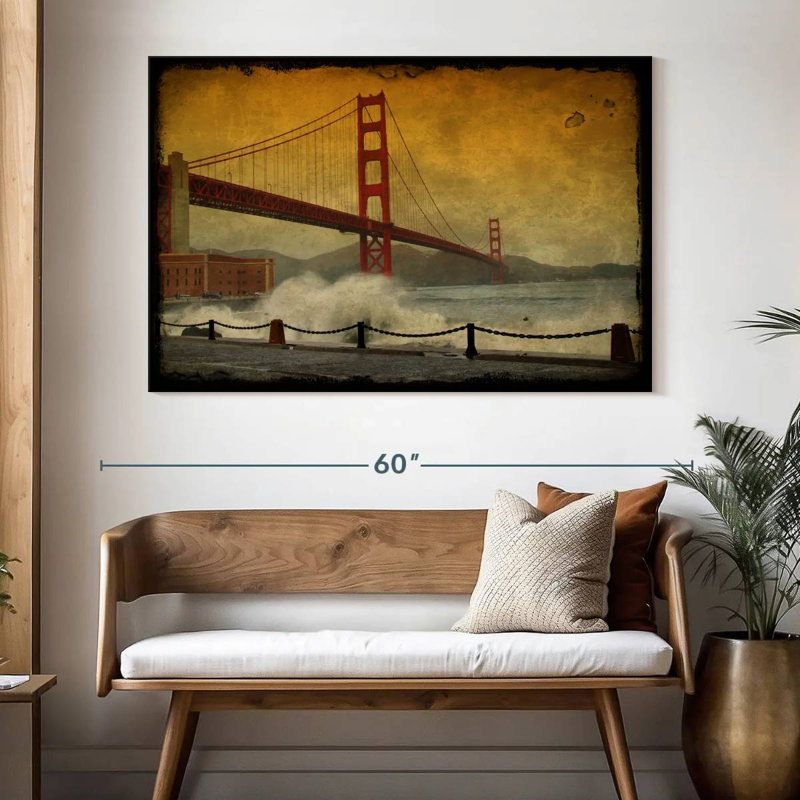 Lilie grunge, pont de San Francisco, H 34 po x l 51 po