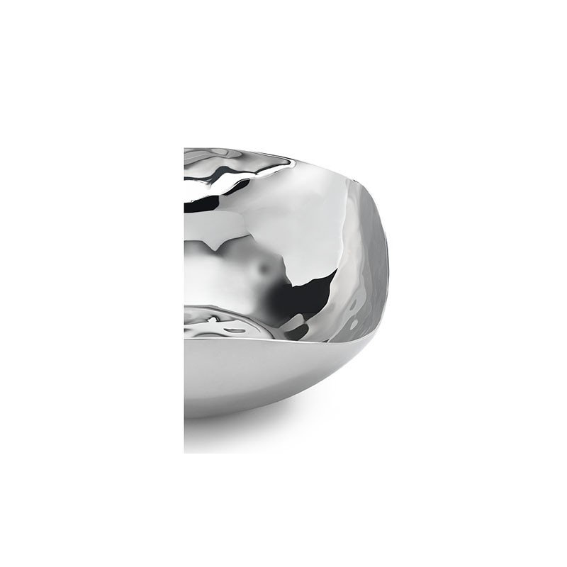Fidelia Handmade Stainless Steel Dining Bowl, 5" H x 10.5" W x 10.5" D