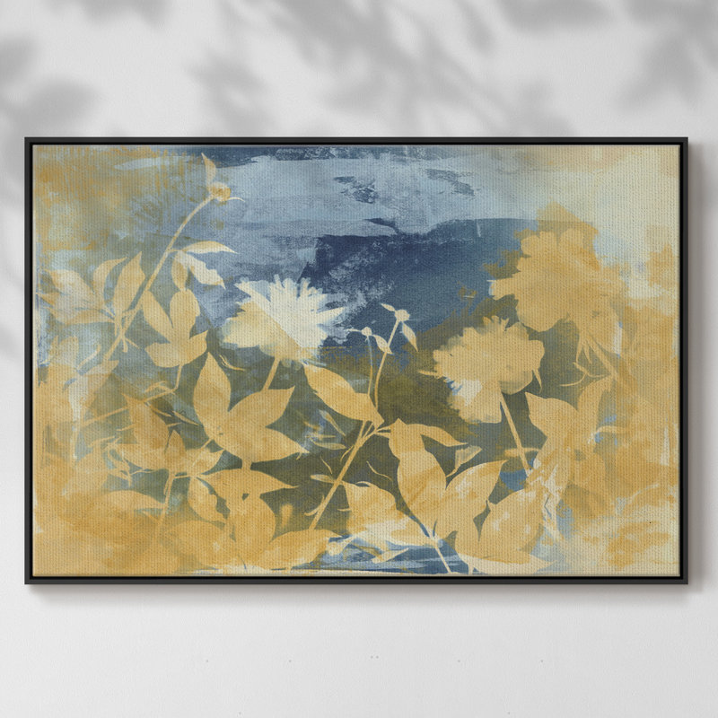Célébrer - reproduction de cadre flottant sur toile, Noir, H 27 po x l 41 po x P 2 po