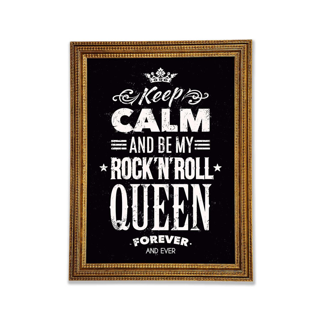 Rock And Roll Queen - Einzelner Bilderrahmen Typografie