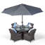 Karas 4 - Person Wicker Patio Dining Set with Round Table , Cushions Included-39926002