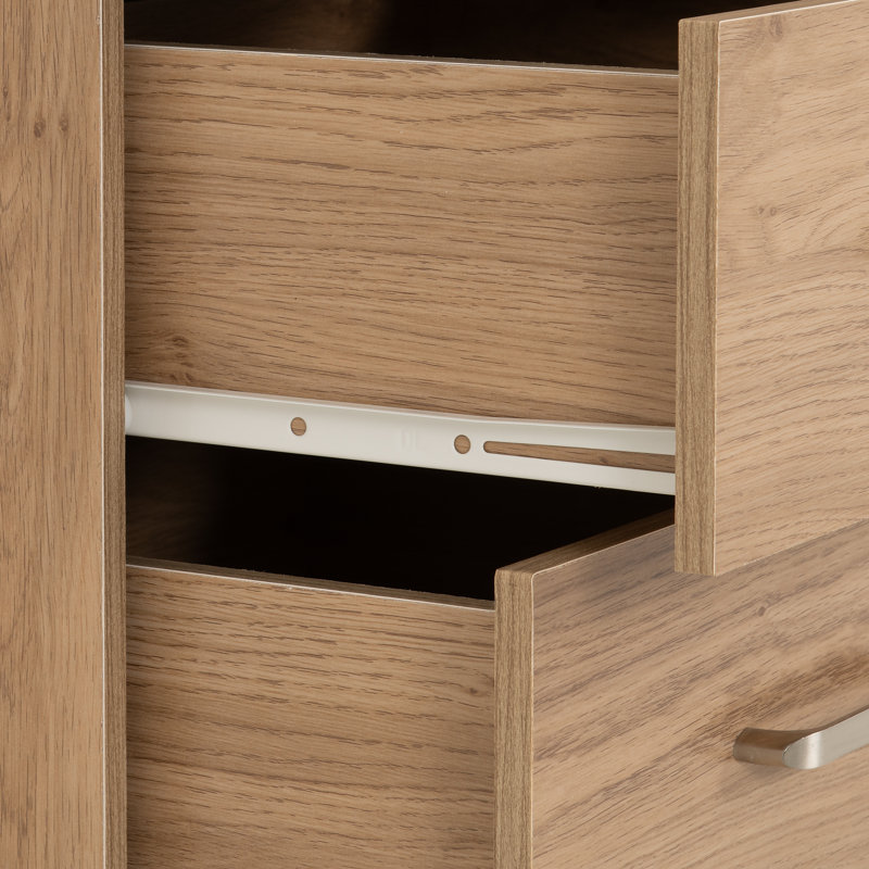 Sumrah 40cm W Particle Board / Chipboard Bedside Table, Brown
