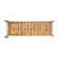 Chaise longue élégante avec roulettes et structure en bois d'acacia