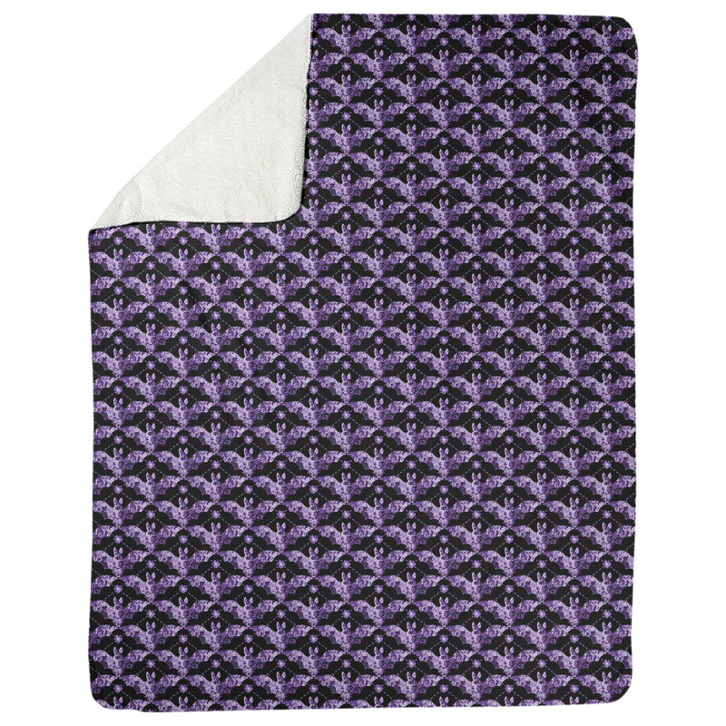 Couverture pour chauve-souris Katelyn Elizabeth, L 62,5 po x L 82,5 po, Mauve / bleu