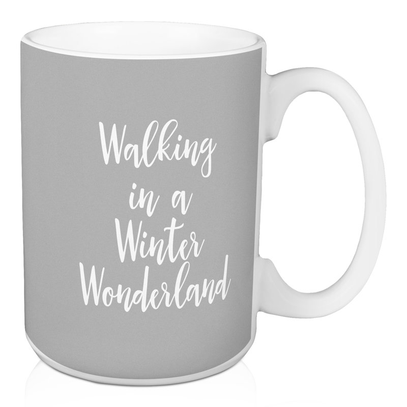 Grande tasse à café winter wonderland Helston, Gris