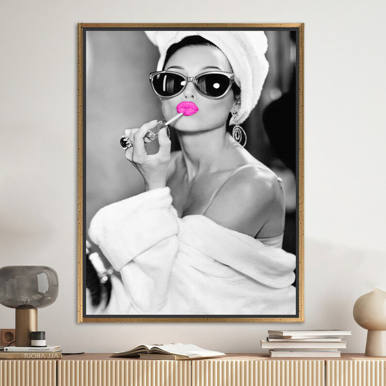 Print on Canvas, Framed Print without Mat, Gold, 30 cm H x 20 cm W
