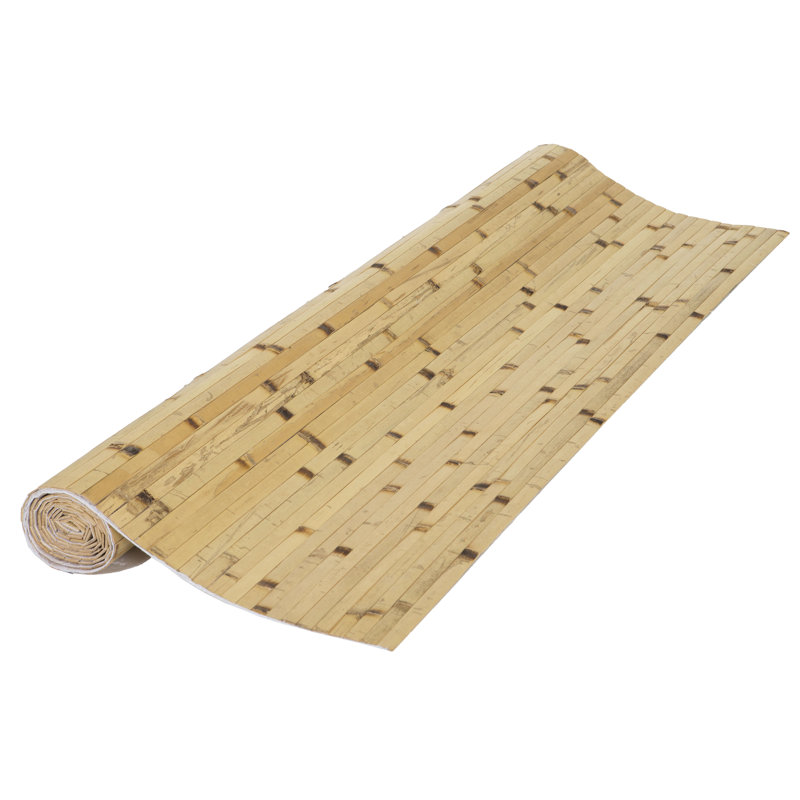 Natural Burnt Bamboo Wainscoting Wall Paneling, 4 ft x 8 ft