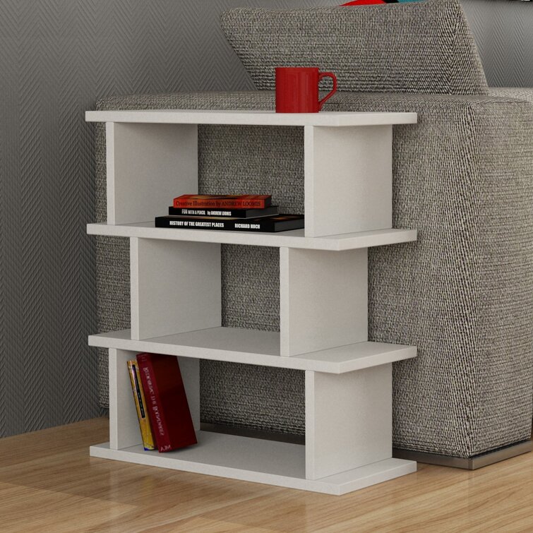 Floor Shelf End Table with Storage