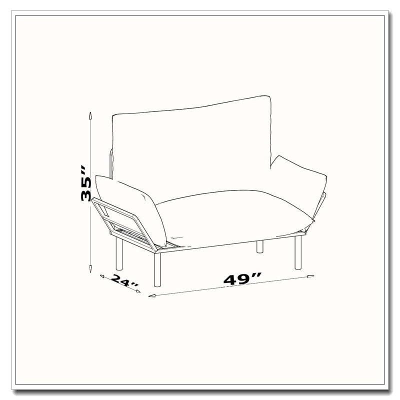 49"Loveseat Sofa, Brown