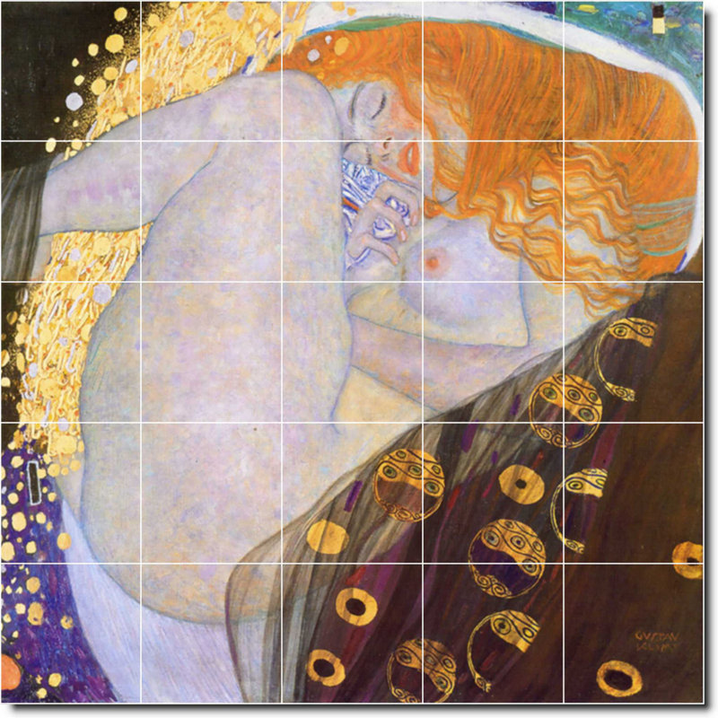 40" x 40" Ceramic Painting Decorative Mural Tile 8" x 8", Nude 04991