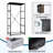 4 Drawer Dresser for Bedroom, Narrow Chest of Drawers, Wooden Top and Study Iron Frame 18"x37.5"-(WxH)