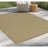 Durable Polypropylene Flatweave Rug For Indoor & Outdoor Spaces - Natural Style For Entryways & High Traffic Areas
