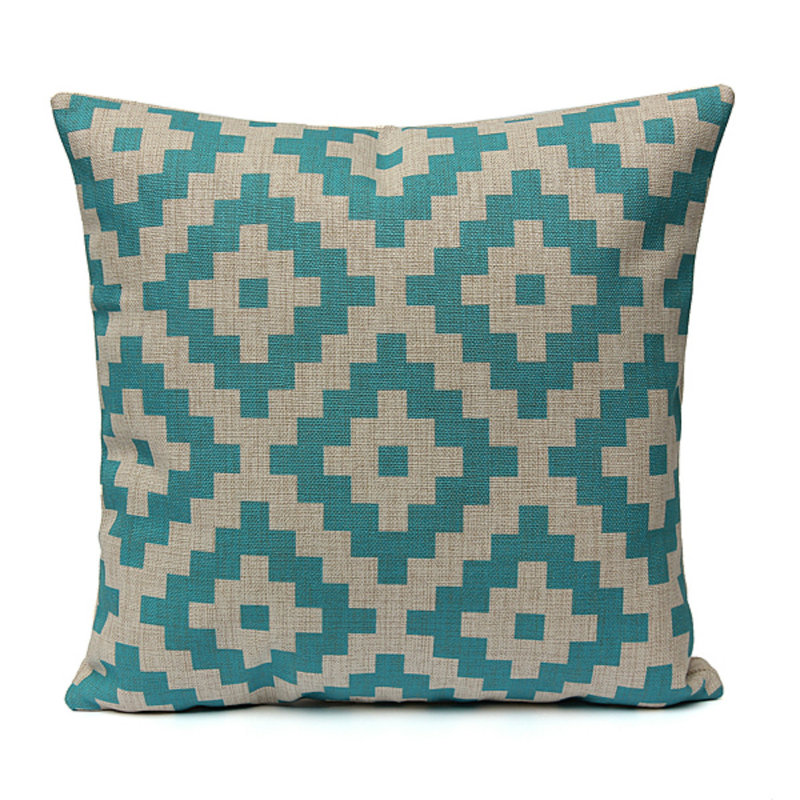 Paulk Geometric Linen Outdoor Pillow Cover
