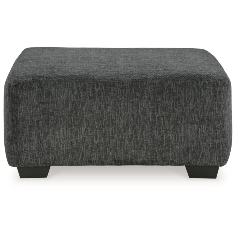 Biddeford 40" Black Square Contemporary Cocktail Ottoman