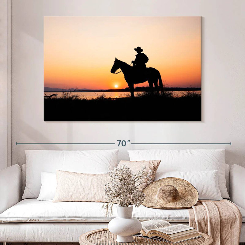 Lelar Cowboy Silhouette, 34" H x 51" W