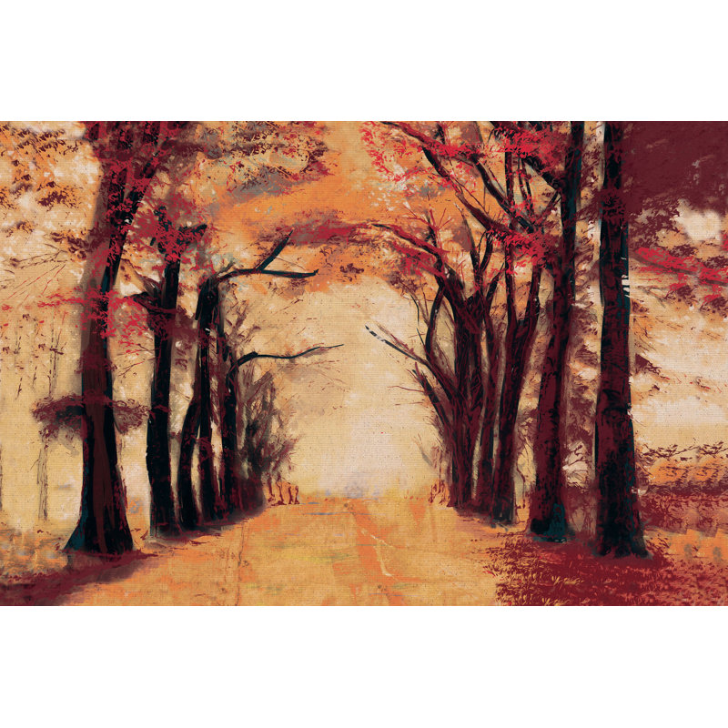 Tree Path - Wrapped Canvas Painting, 30cm H x 46cm W x 3.8cm D
