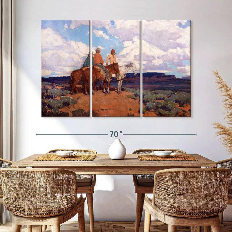 Lelar Navajo Riders, H 42 po x l 65 po