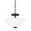 Luminaire suspendu convertible semi-encastré à deux lumières Oslo de Génération Lighting -58791363-58791368-20345789