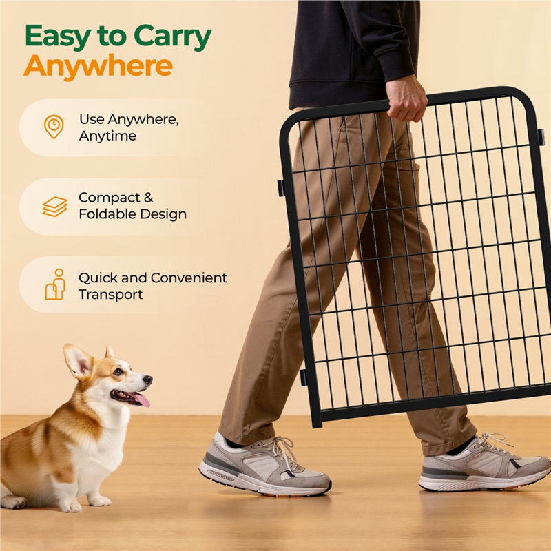 Clôture pliable pour chien avec porte