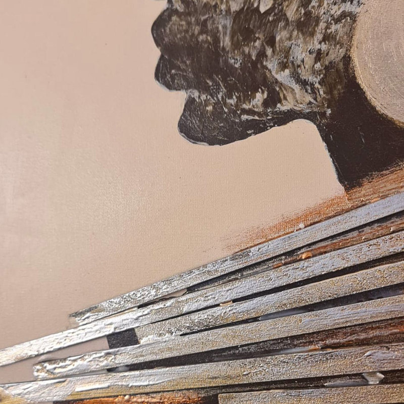 Peinture à l'huile décorative, 27.56" H x 39.37" W x 1" D