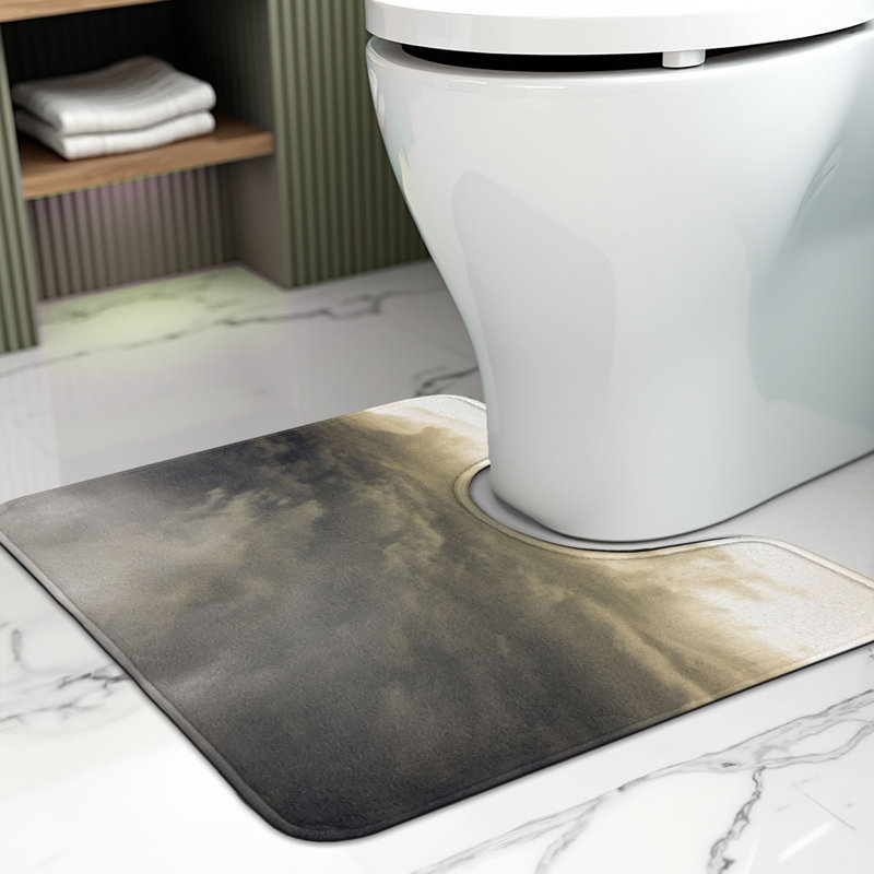 Tapis de salle de bain gris en U 20 po gris