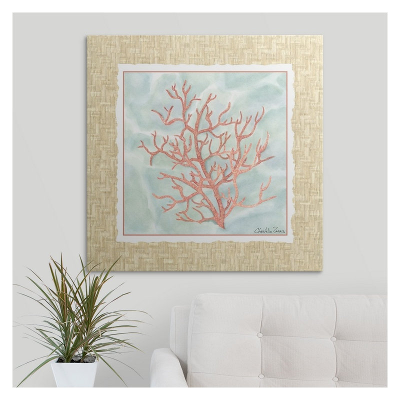 «Ocean Coral» par Mcclean, impression, H 8 po x l 8 po x P 1,5 po, Toile