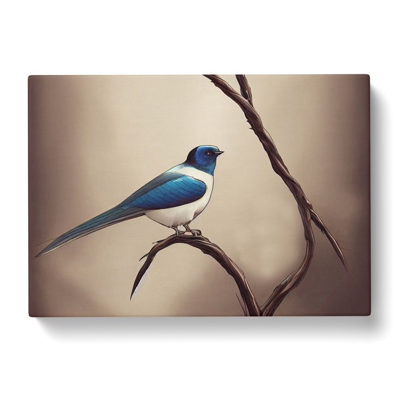 Shining Swallow Bird - Wrapped Canvas, 40cm H x 60cm W x 3cm D