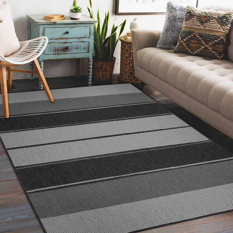 Tipton Striped Indoor / Outdoor Area Rug, Rectangle 160 x 230cm
