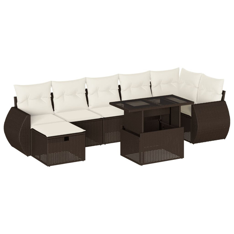 Ensemble de canapé de jardin en rotin PE Vidaxl