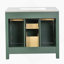 Ensemble de meuble-lavabo sur pied moderne 36 po avec lavabo en céramique, 4 tiroirs et 2 armoires