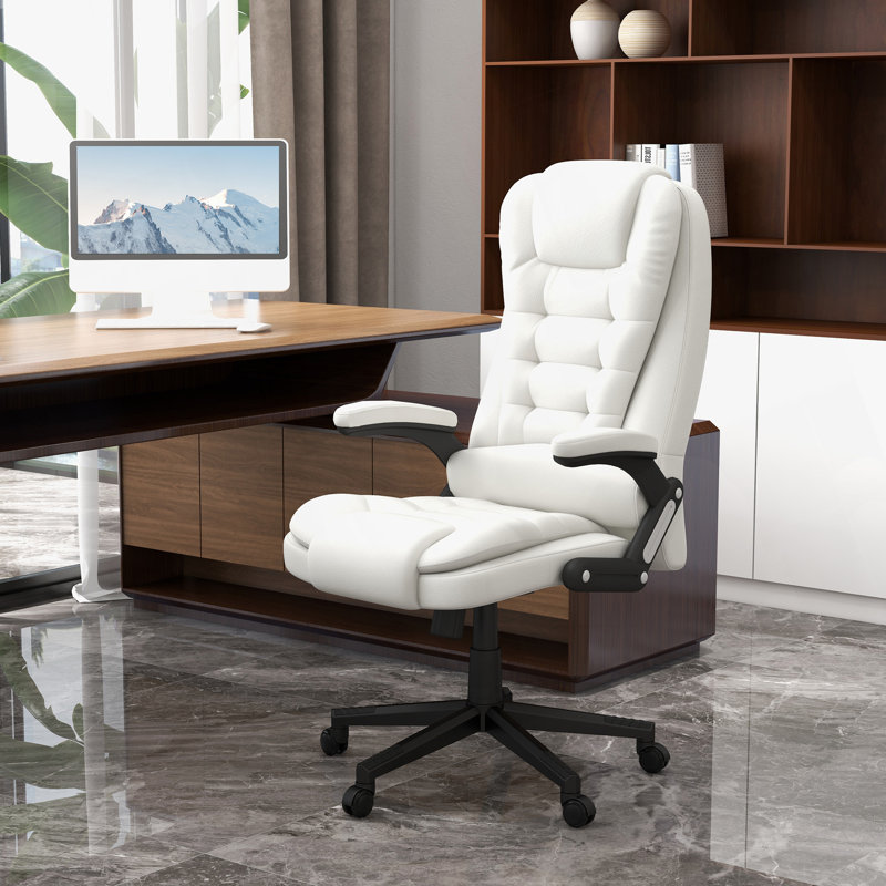 Fauteuil de bureau à massage à haut dossier et vibration avec 6 points de vibration, inclinable et chauffée pour un confort et un soutien ultimes