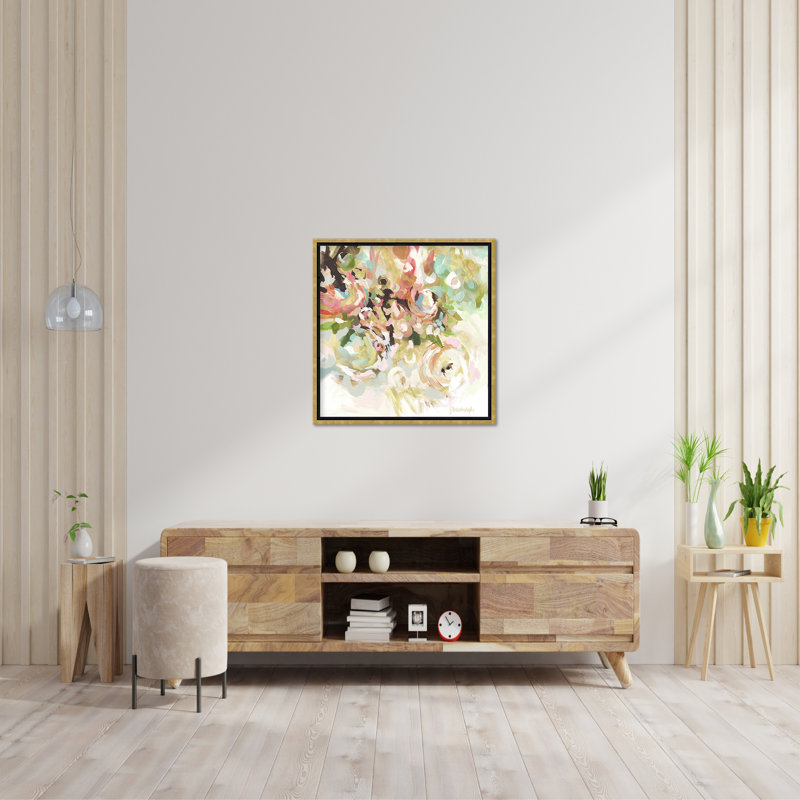Nature Inspired Flower Abstract, 24" H x 24" W