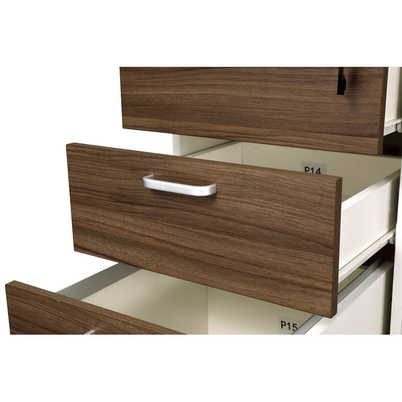 Bureau réversible Faith-Sharona, Brun / blanc