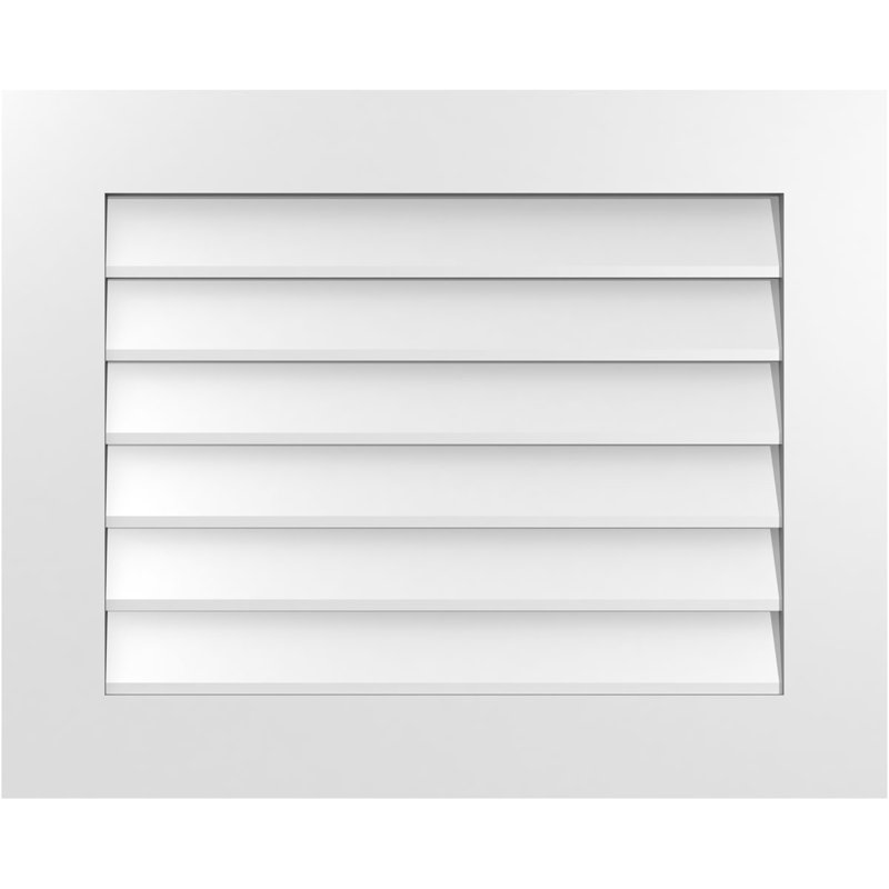 Vent à pignon rectangulaire en uréthane non-fonctionnel, H 24 po x l 30 po x P 1 po