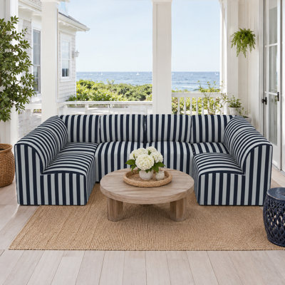 Canapé modulaire d'extérieur en Sunbrella® de 124 po Praia