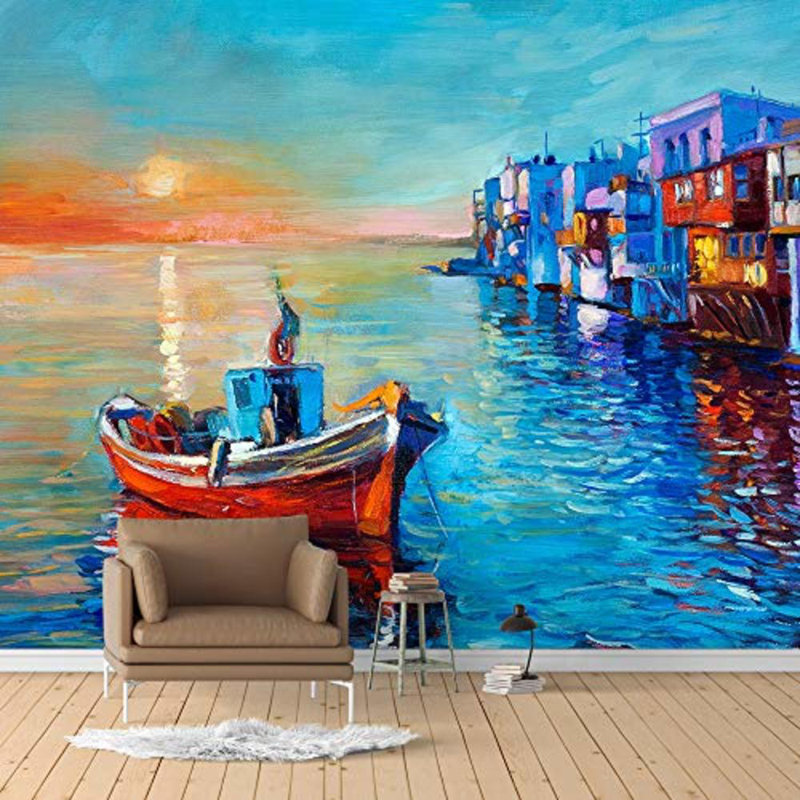 Magnifique voilier sur la mer, murale, L 100 po x L 144 po