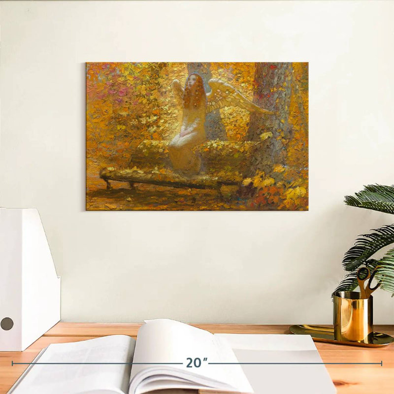 Leisha Autumn Angel, 8" H x 12" W