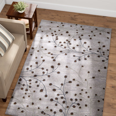 Elsberry Hand Tufted Wool Floral Indoor Rug