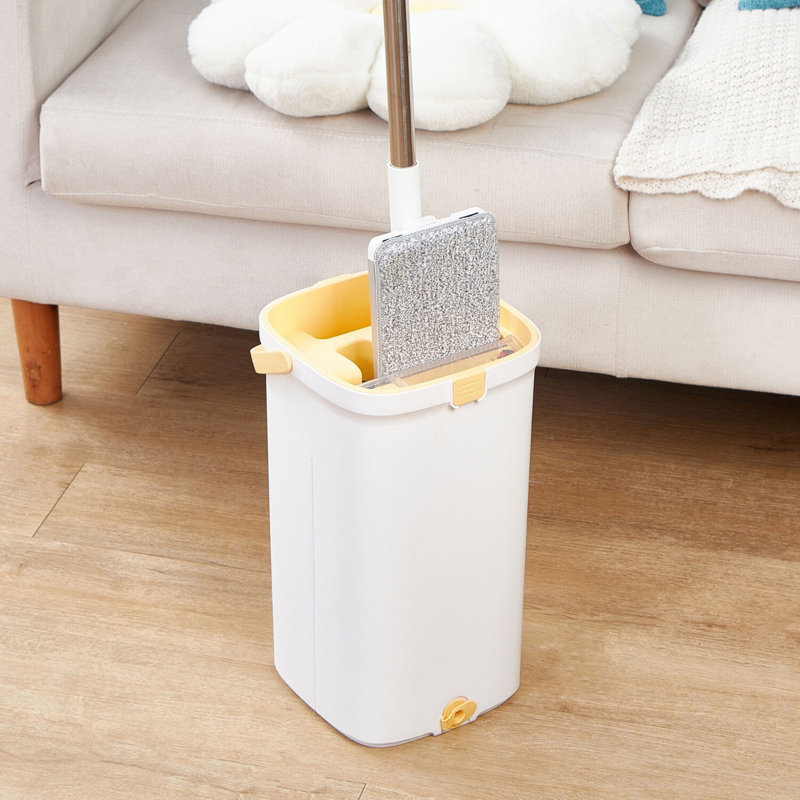 Gray Machine-Washable Spin Mop Pad Replacements, 2-Pack