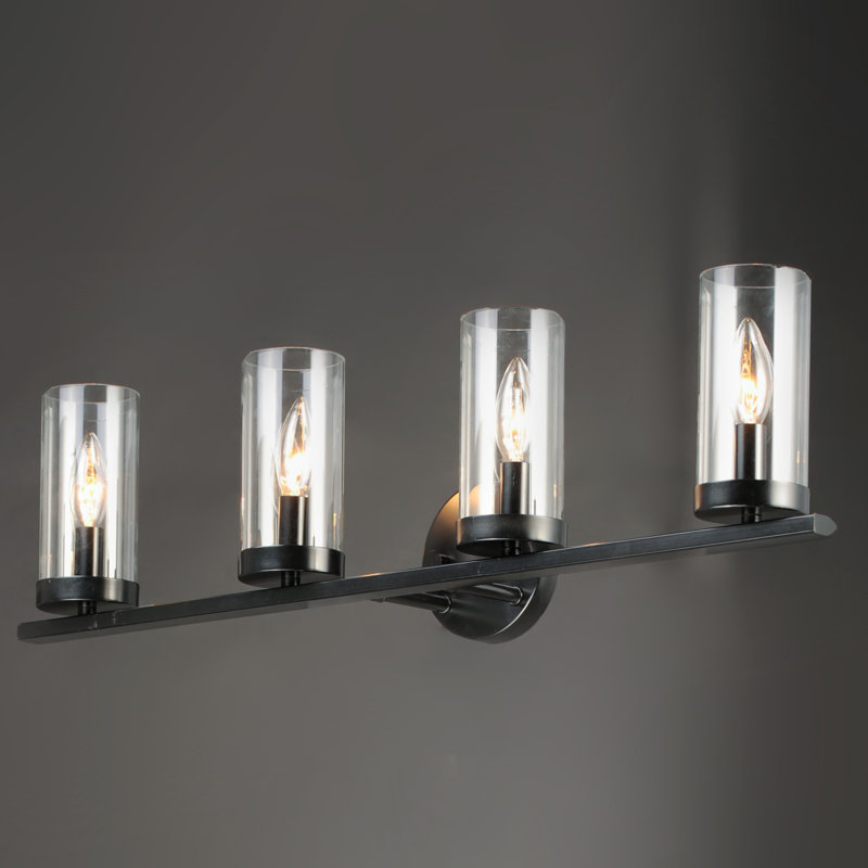 4 - Light Dimmable Vanity Light, Black