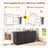 63''Large Fluted Sideboard Buffet Cabinet, Modern Buffet Table Coffee Bar Wine Bar Storage Cabinet-1793054211