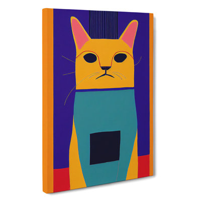 Cat In Abstract No.4 - Wrapped Canvas