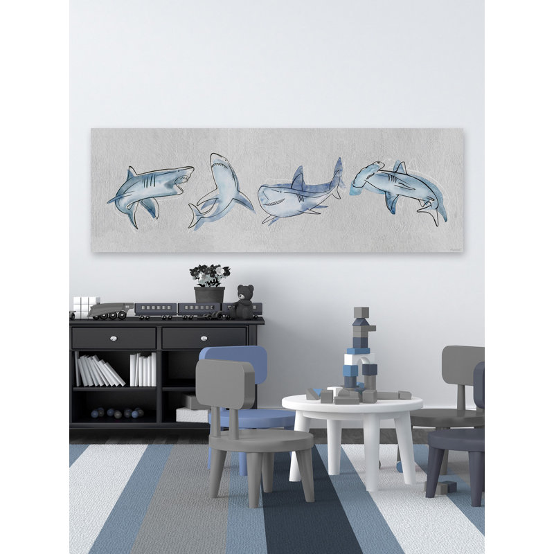 Marasco Be a Shark, reproduction sur toile tendue, H 10 po x l 30 po x P 1,5 po