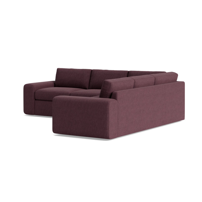 The OG Sectional, Performance Weave - Aubergine, Right Hand Facing