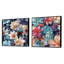 Dawsonville - Ensemble de 2 collages carrés botaniques abstraits-101848698-101848703