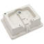 Lavabo rectangulaire en céramique de style européen élégant - à encastrer sous plan avec bonde blanche au design moderne
